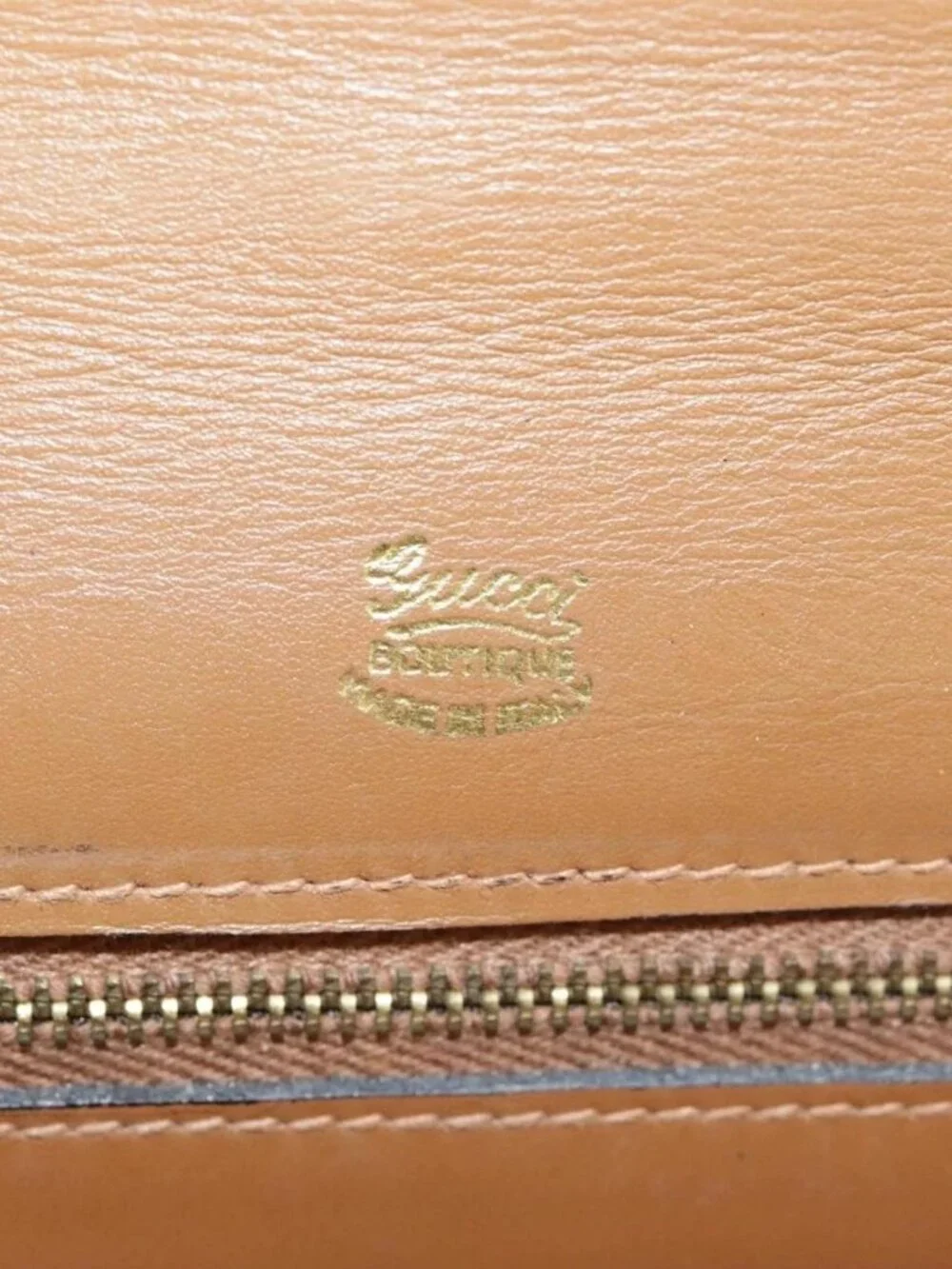 GUCCI Micro GG Canvas Clutch Bag Beige Auth ep6918
